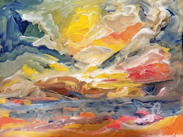 Painting titled "Kamchatka Sunset" by Andrew Walaszek, Original Artwork, Acrylic