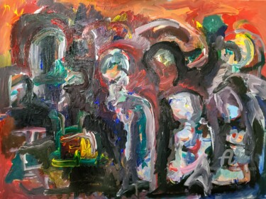 Картина под названием "Untitled 2" - Andrew Walaszek, Подлинное произведение искусства, Акрил Установлен на Деревянная рама…