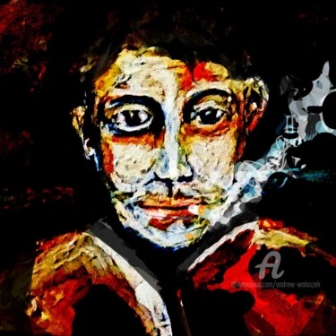 Digital Arts titled "Young Artist Smoking" by Andrew Walaszek, Original Artwork, Digital Painting