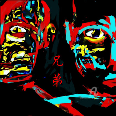 Digitale Kunst mit dem Titel "Brothers" von Andrew Walaszek, Original-Kunstwerk, Digitale Malerei