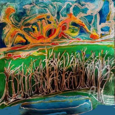 Arte digitale intitolato "Spring storm" da Andrew Walaszek, Opera d'arte originale, Pittura digitale