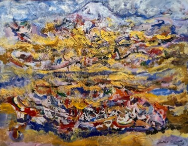 Ζωγραφική με τίτλο "Mount Tacoma (5,202…" από Andrew Walaszek, Αυθεντικά έργα τέχνης, Ακρυλικό