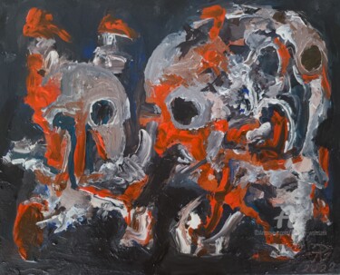 Pintura intitulada "The Empty Shells of…" por Andrew Walaszek, Obras de arte originais, Acrílico Montado em Cartão