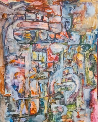 Schilderij getiteld "Madness 3.0 (9,2022)" door Andrew Walaszek, Origineel Kunstwerk, Aquarel