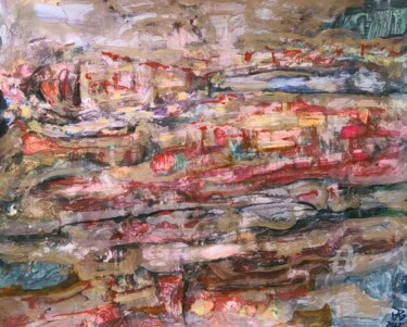 Malerei mit dem Titel "Sea of Azov (2,2022)" von Andrew Walaszek, Original-Kunstwerk, Aquarell