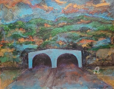 Peinture intitulée "Bobby Hopper Tunnel…" par Andrew Walaszek, Œuvre d'art originale, Acrylique