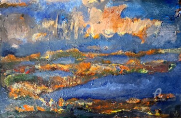 Pittura intitolato "Arkansas River" da Andrew Walaszek, Opera d'arte originale, Olio Montato su Telaio per barella in legno