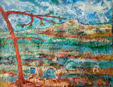 Painting titled "Provence" by Andrew Walaszek, Original Artwork, Acrylic Mounted on Cardboard