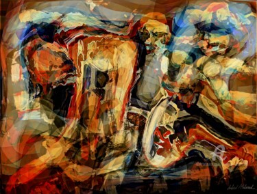 Arte digital titulada "Suffering" por Andrew Walaszek, Obra de arte original, Acrílico Montado en Bastidor de camilla de mad…
