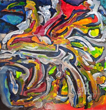 Картина под названием "Expansion" - Andrew Walaszek, Подлинное произведение искусства, Акрил Установлен на Деревянная рама д…