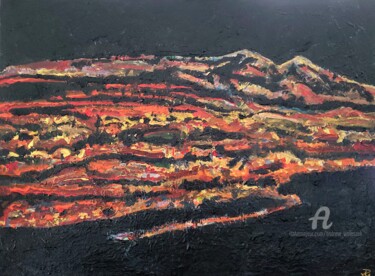 Peinture intitulée "Lahaina" par Andrew Walaszek, Œuvre d'art originale, Acrylique Monté sur Châssis en bois