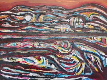 Картина под названием "Bergen" - Andrew Walaszek, Подлинное произведение искусства, Акрил Установлен на Деревянная рама для…