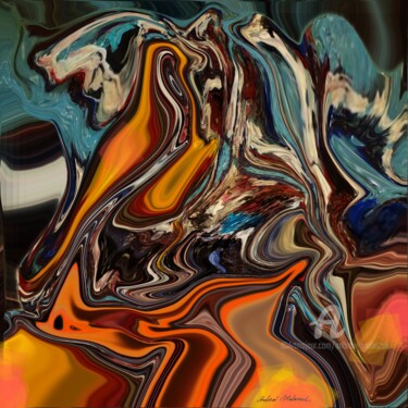 Digitale Kunst mit dem Titel "Edge" von Andrew Walaszek, Original-Kunstwerk, Digitale Malerei Auf Keilrahmen aus Holz montie…