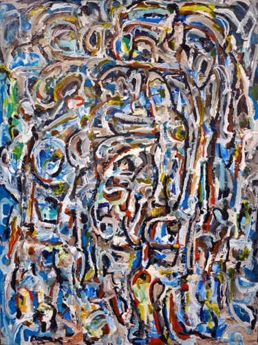 Картина под названием "Lockup" - Andrew Walaszek, Подлинное произведение искусства, Акрил Установлен на Деревянная рама для…