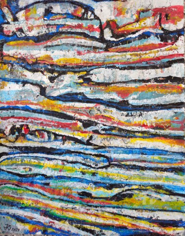 Malerei mit dem Titel "Coastline" von Andrew Walaszek, Original-Kunstwerk, Acryl
