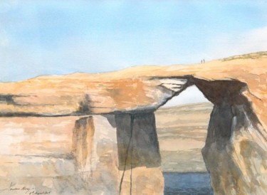Painting titled "Dwejra, Gozo" by Andrew Borg, Original Artwork