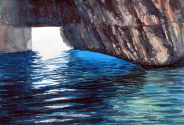 Painting titled "Near Wied iz-Zurrieq" by Andrew Borg, Original Artwork