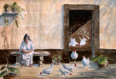 Painting titled "Gallinar" by Andrew Borg, Original Artwork