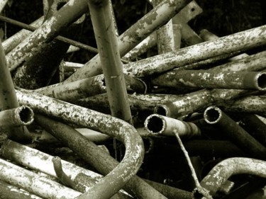 Photography titled "Pipes (scrapyard se…" by Andrew Dokoupil, Original Artwork