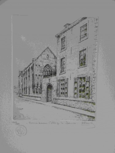 Drawing titled "Amerikaans College,…" by Andre Wellens, Original Artwork
