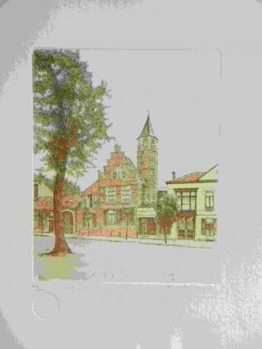 Drawing titled "Huis van Oranje" by Andre Wellens, Original Artwork