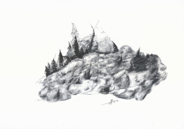 Рисунок под названием "Гора" - Андрей Кацуба, Подлинное произведение искусства, Чернила