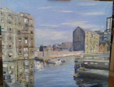 Painting titled "Boland's Mill, Dubl…" by Andrew Moore, Original Artwork, Oil
