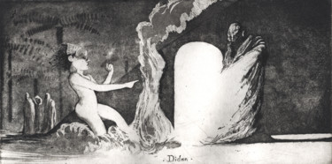 Gravures & estampes intitulée "Didon" par Magdalaen, Œuvre d'art originale, Eau-forte