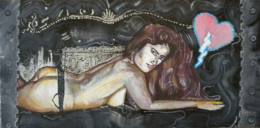 Peinture intitulée "Playmate" par Magdalaen, Œuvre d'art originale, Acrylique