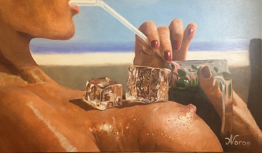 Painting titled "morning mojito" by Andrew Voron, Original Artwork, Oil