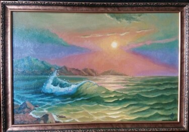 Peinture intitulée "Море" par Andrey Abramov (Nikolaevich), Œuvre d'art originale, Huile