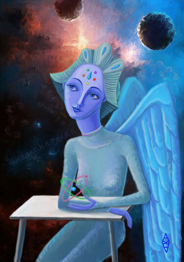 Digital Arts titled "alien woman" by Andrey Abramov (Nikolaevich), Original Artwork, 2D Digital Work
