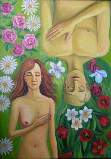 Painting titled "любовь" by Andrey Abramov (Nikolaevich), Original Artwork, Oil