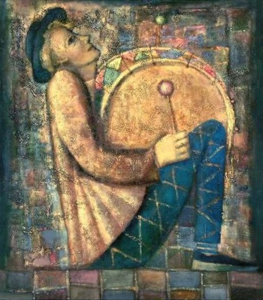 Painting titled "Drummer" by Andrey Aranyshev, Original Artwork