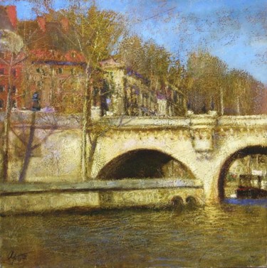 Peinture intitulée "Pont Neuf" par Andrey Aranyshev, Œuvre d'art originale, Huile