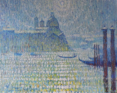 Peinture intitulée "Sunny Venice" par Andrey Chebotaru, Œuvre d'art originale, Huile