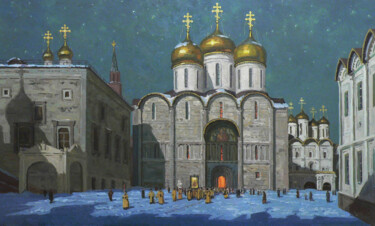 Pittura intitolato "Heavenly holiday" da Andrey Dareev, Opera d'arte originale, Olio
