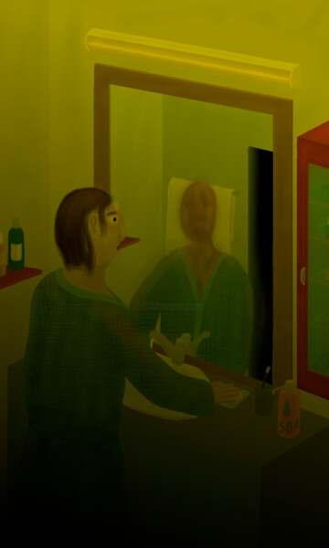Digital Arts titled "Prosopagnosia" by Andrey Elenev, Original Artwork, Digital Painting