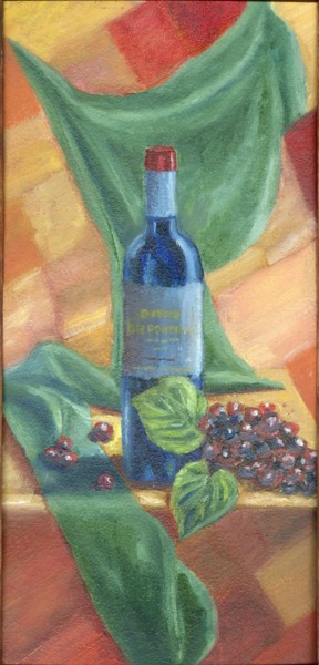 Картина под названием "натюрморт с вином" - A.Covilin, Подлинное произведение искусства