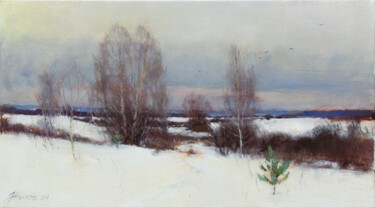 Peinture intitulée "Зимний сон" par Andrei Zhilov, Œuvre d'art originale, Huile