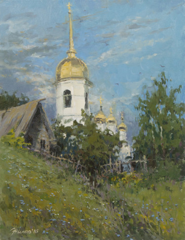 Painting titled "На Ивановских буграх" by Andrei Zhilov, Original Artwork, Oil