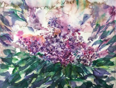 Painting titled "Blossom" by Andrey Kryuk, Original Artwork, Watercolor