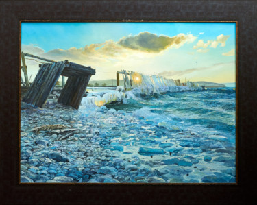 Malerei mit dem Titel "Baikal" von Andrey Lipko, Original-Kunstwerk, Öl
