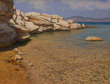 Peinture intitulée "Sunny shore" par Andrey Pingachev, Œuvre d'art originale, Huile