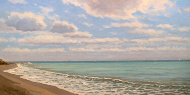 Peinture intitulée "By the ocean" par Andrey Pingachev, Œuvre d'art originale, Huile