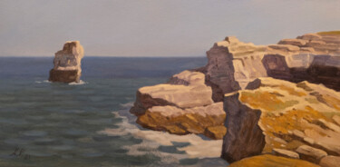Painting titled "Rocky shore" by Andrey Pingachev, Original Artwork, Oil