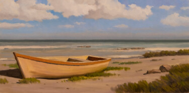 绘画 标题为“Old boat” 由Andrey Pingachev, 原创艺术品, 油