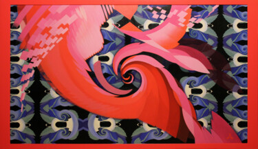 Картина под названием "Firebird" - Andrey Pingachev, Подлинное произведение искусства, Масло