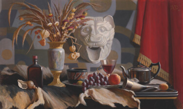 Peinture intitulée "Still Life With Lio…" par Andrey Pingachev, Œuvre d'art originale, Huile Monté sur Châssis en bois