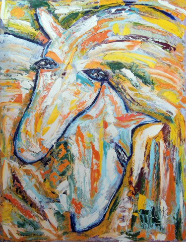 Картина под названием "Пара" - Андрей Сахапов, Подлинное произведение искусства, Масло Установлен на Деревянная рама для нос…
